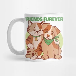 Friends Furever Cat and Dog Mug